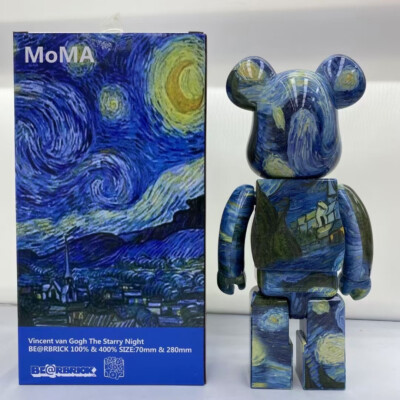 Bearbrick 400% Van Gogh Star Moon Night 28cm Height Building Block