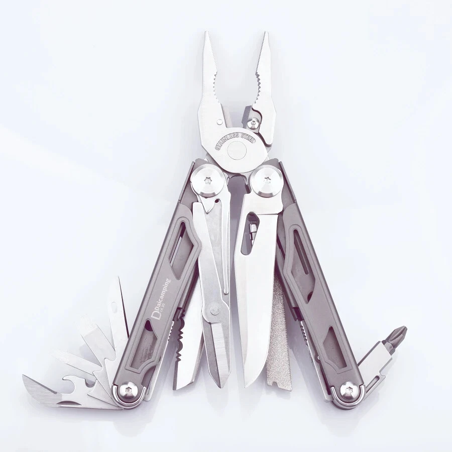 Compact Multi-Tool Knife with Scissors & Pliers for Survival Gear