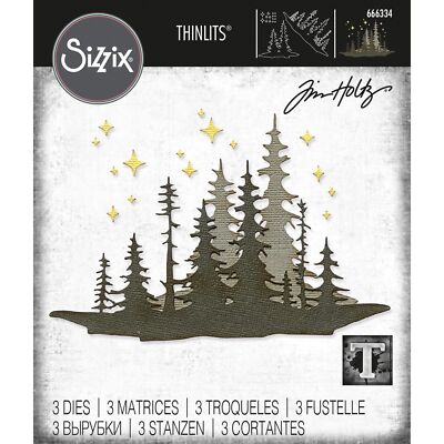 Sizzix Thinlits Stanzer Set 3tlg.- Waldschatten by Tim Holtz