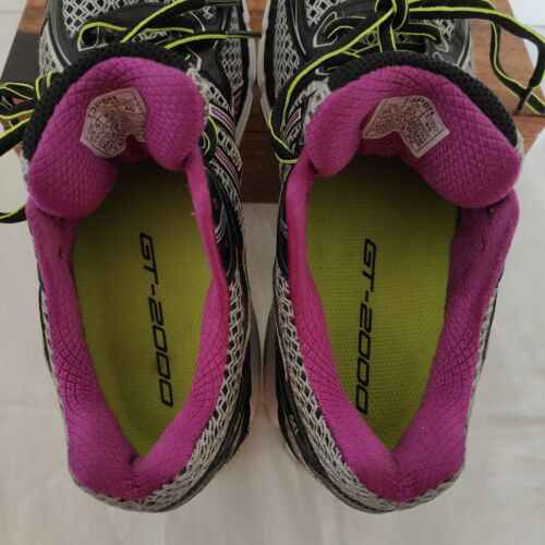 Asics GT-2000 Dynamic DuoMax T3P8N Women Sz 8.5 Mesh Running Shoes Black Purple - Picture 13 of 17