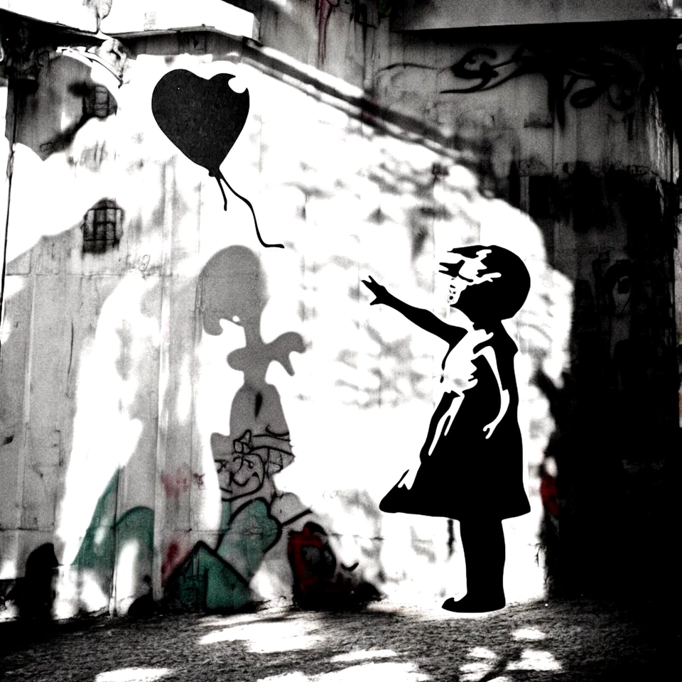 Banksy Schablone Baloon Girl ❤️ A3 42 x 29 cm ❤️ Nr. 214 Grafiti Street Art - Bild 3 von 4