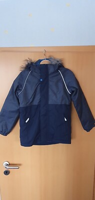 Neuwertig*Playtech Name It*Jacke Jungen Gr. 140*Winterjacke*Parka*grau Blau*Fell