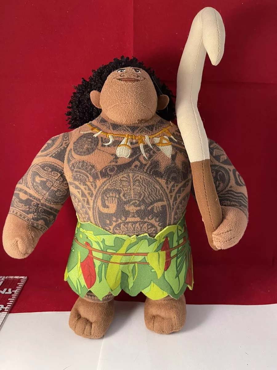 Disney Just Play Plush Maui w/ Giant Fish Hook Moana 9 Stuffed Doll Toy