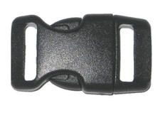 5/8" Contoured Side Release Buckles for Paracord Bracelets 10 pack, Black