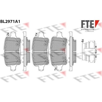 FTE 9011216 Bremsbelagsatz für OPEL CHEVROLET ASTRA AMPERA E VOLT R12 B16 F17