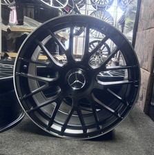 Single 19" Mercedes C63S Style Matt Black/Pol lip Alloy wheel 8.5J ET45