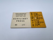 Cassius Clay Vs Sonny Liston Auxillary Press and Ticket Stub Rare Muhammad Ali