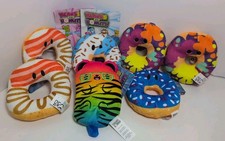 Lot Of 7 Bears VS Donuts 4" Bean Plush Rave Bear Frosted Splat Berry Choco NWT
