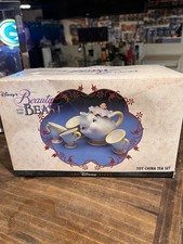 Disney Beauty and the Beast Vintage Toy China Tea Set Mrs. Potts  Chip 6 pcs