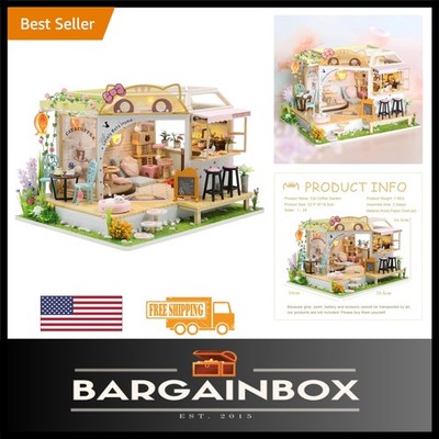 Creative Assembly Wooden Dollhouse with Realistic Furnishings - Fun Gift