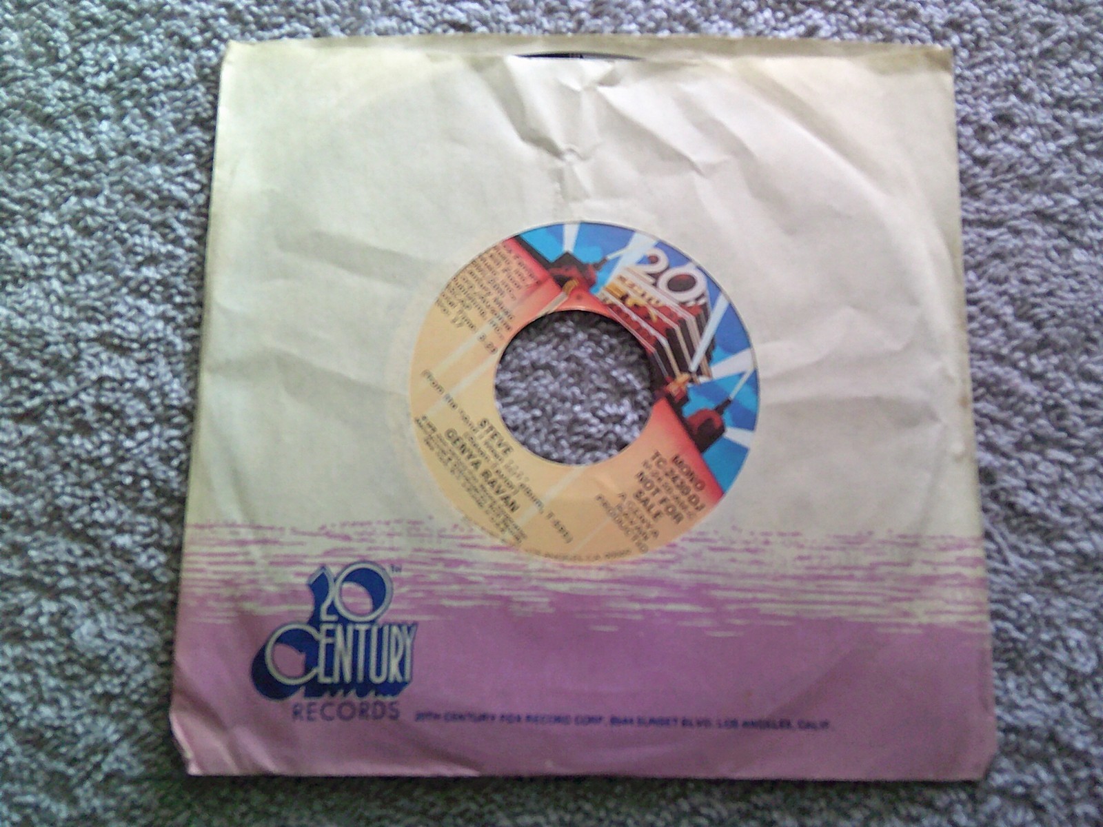Steve Ravan GENYA RAVAN - STEVE - 1979 20th CENTURY FOX TC-2430-DJ - PROMO - STEREO ...