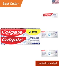 Deep Cleaning Baking Soda & Peroxide Toothpaste - Mint Flavor, 2 Pack for Adults