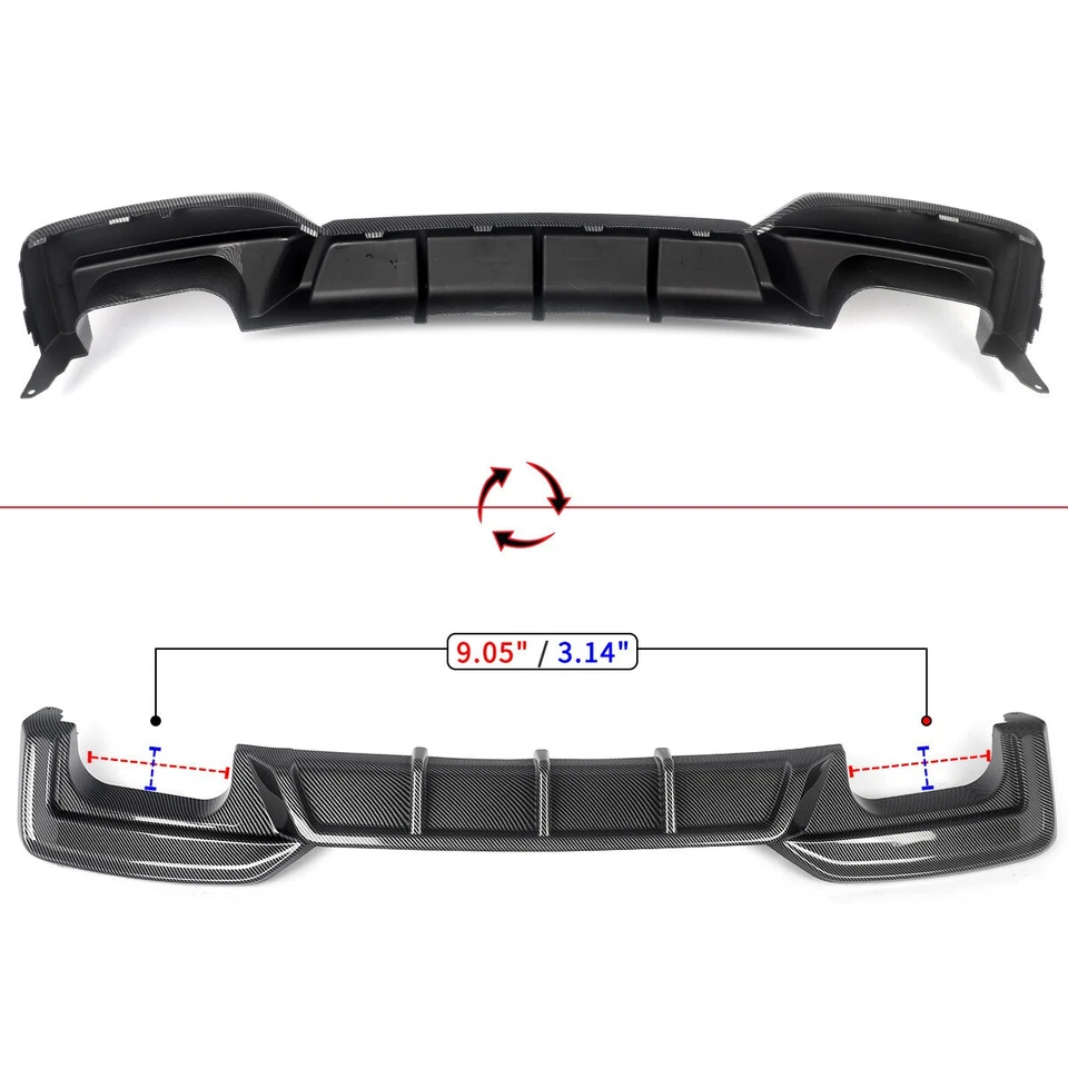 Carbon Fiber Rear Bumper Diffuser For 12-18 BMW F06 F12 F13 M6 640i 650i M Sport Foto 4 de 4