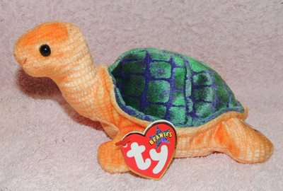 Original Ty Beanie Baby PEEKABOO Schildkröte mit Tag Vitrinenstück