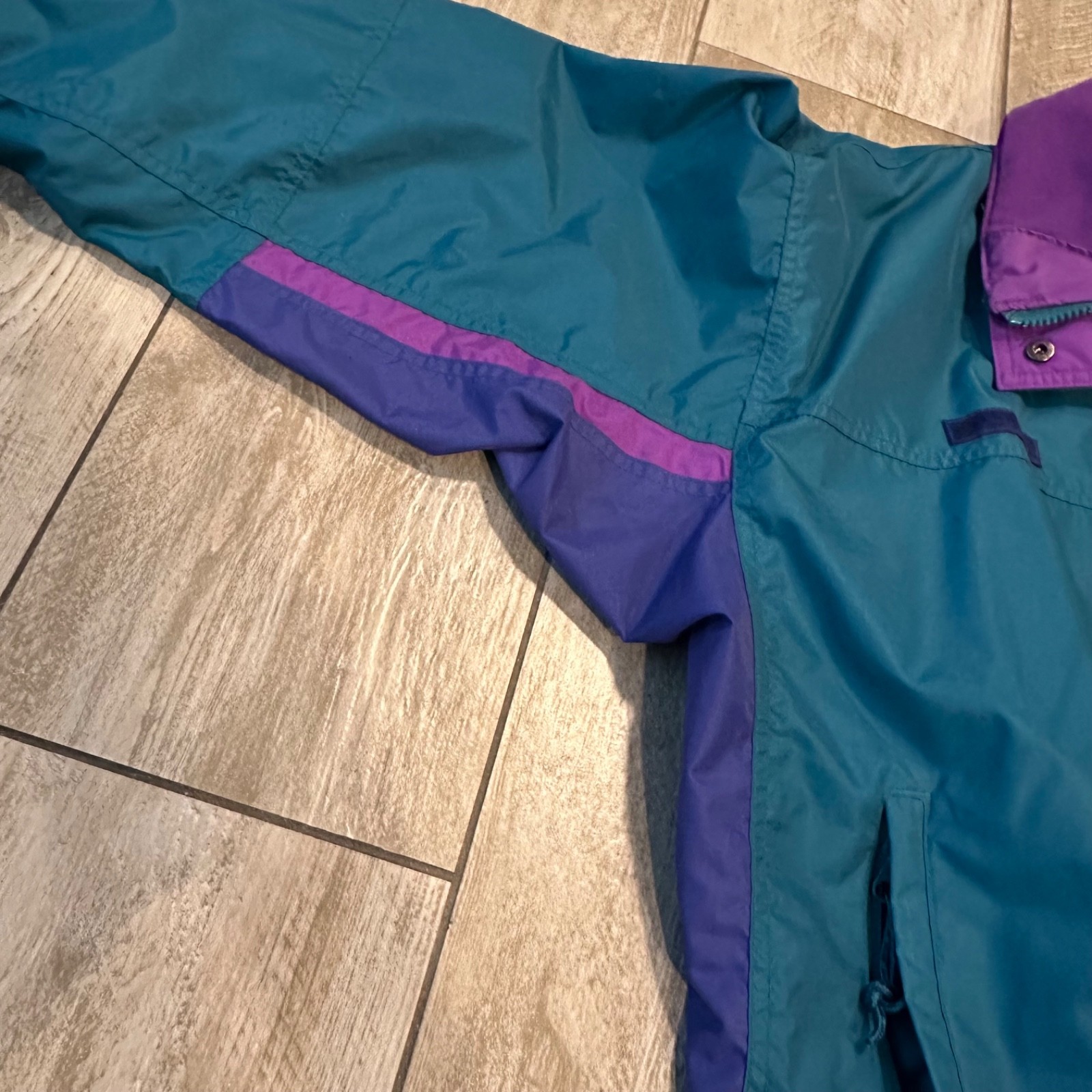 Columbia Bugaboo Jacket Womens L Green Full Zip Snap Long Sleeve Ski 90s Retro