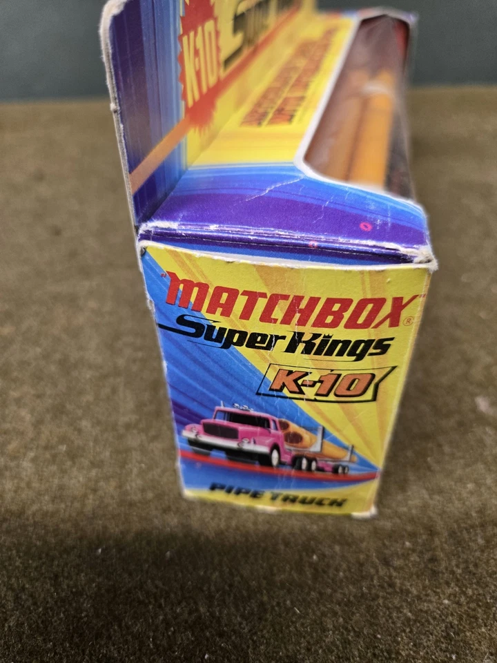 1971 Matchbox K-10 SUPER KINGS Pipe Truck / BOXED - Image 4 of 4