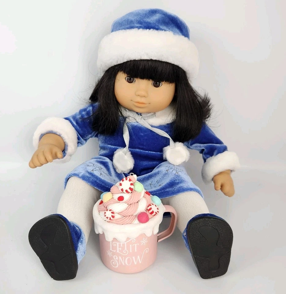  Muñeca American Girl Bitty Twin Chica Asiática con Campanas Plateadas Conjunto Retirado 2005 Foto 3 de 4