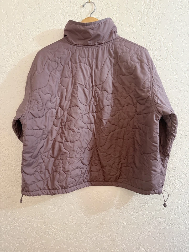 Chaqueta acolchada para mujer Avia 3/4 cremallera con bolsillos para manguito XL rosa/púrpura nueva sin etiquetas Foto 4 de 4