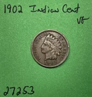 1902  Indian Head Cent / Penny 1c VG Very Good