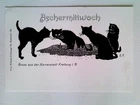 Freiburg im Breisgau, Ash Wednesday, greeting from the city of fools, cats, postcard