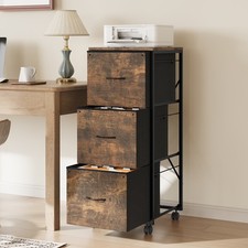 Mobile 3-Drawer Filing Cabinet with 105L Storage Under-Desk Printer Stand Office