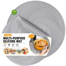 Silicone Microwave Mats HeatResist NonSlip BPAFree Trivet HotPad Oven for PanPot
