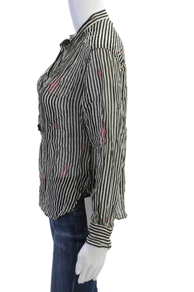 Blusa Etoile Isabel Marant Mujer Rayas Mangas Largas Negra Blanca Talla 36 EUR Foto 2 de 4