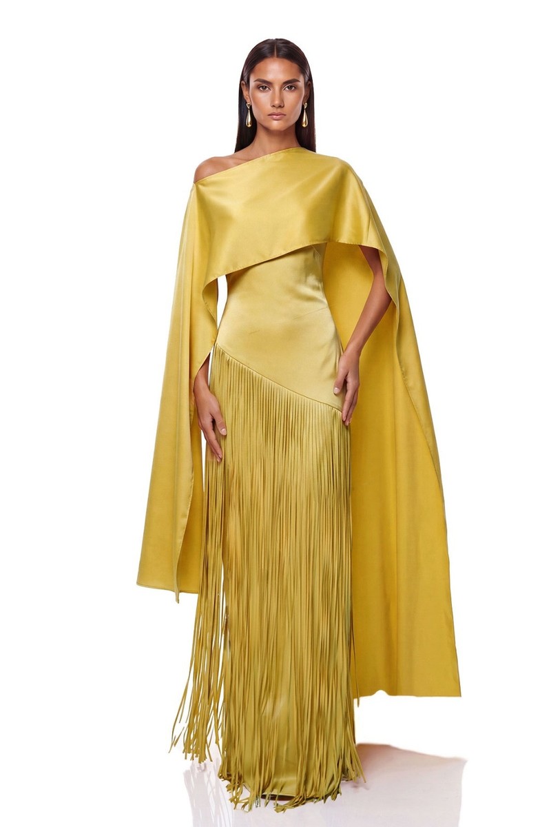 selena gold dress Gomez Evening RD-01.16.26 main image 1