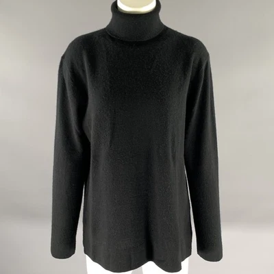 NEIMAN MARCUS Taille XL Pull Col Roulé En Cachemire Noir - Photo 1/4