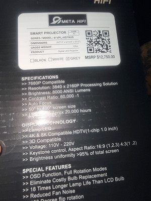 meta hifi projector