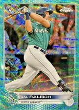 Cal Raleigh 2022 Topps Chrome Aqua Lava Refractor Rookie /199 *READ DESCRIPTION*