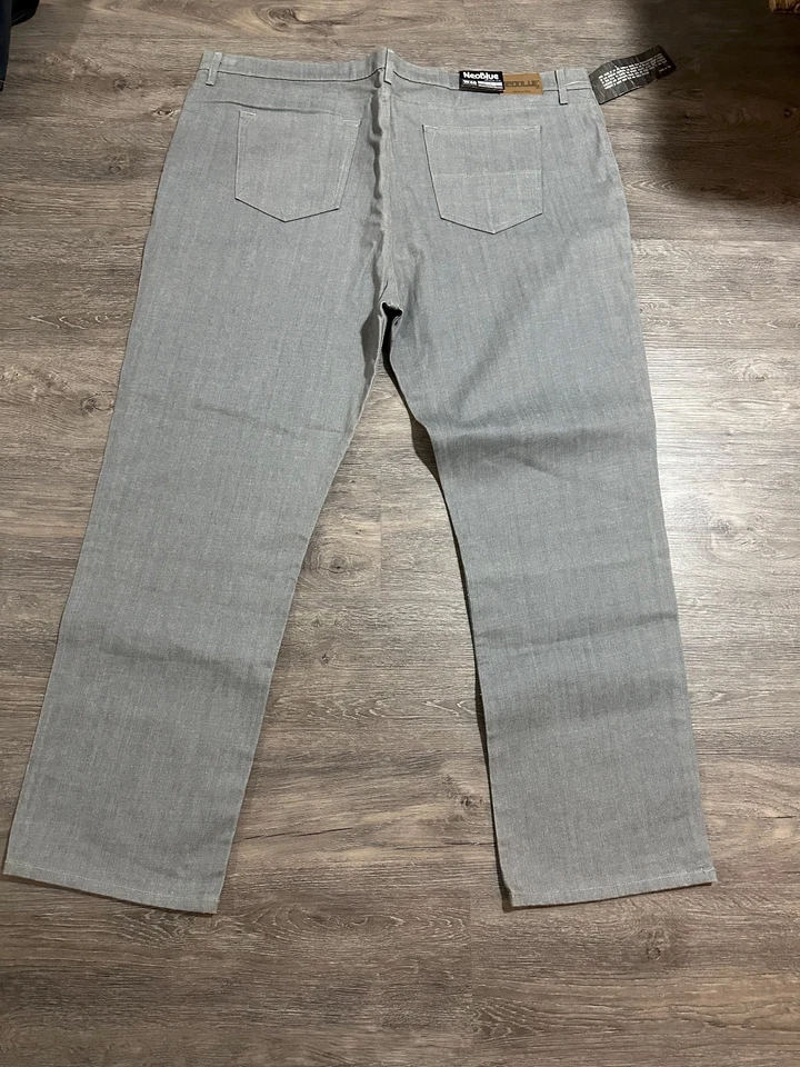 3_Neo Jeans Azul Calce Ajustado Talla 48 Color Denim Gris Claro Hecho en EE. UU. NUEVO con etiqueta Foto 2 de 4