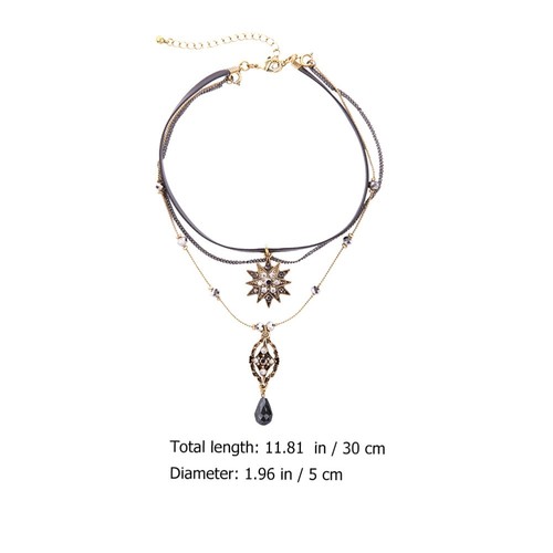Water Drop Pendant Necklace Women's Delicate Choker Stylish Chain - 第 11/12 張圖片