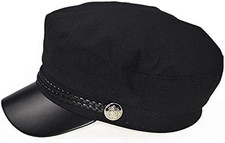 Chauffeur Hat for Men Women Classic Vintage Newsboy Cap One Size Black 2