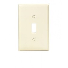 American 1 -Gang Standard Size Ivory Plastic Indoor Toggle Wall Plate