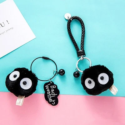 Cartoon Miyazaki Hayao Spirited Away Briquettes Car Keychain Pendant Bag Pendant