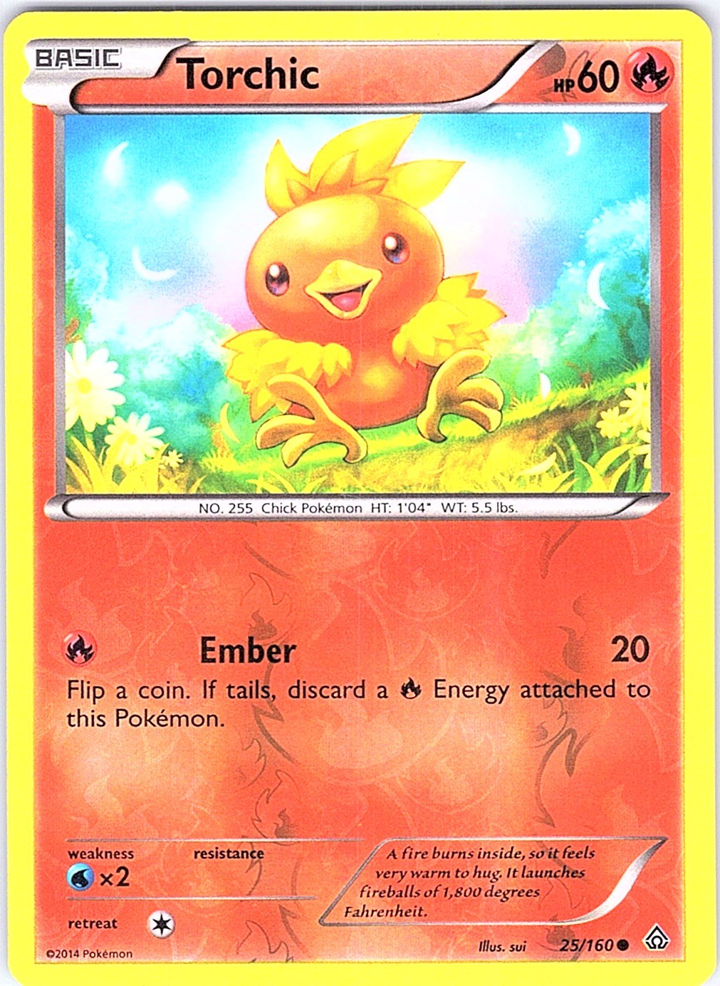 Torchic Reverse Holo Common XY - Primal Clash 25/160 NM