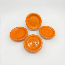 4 Playa Pumpkin by TABLETOPS UNLIMITED Orange Salad Plates Set Of 4 Excellent!
