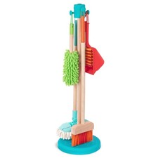 Battat Kids Cleaning Set Pretend Play Toy Broom Mop Brush Dustpan Duster