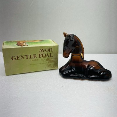 Vintage AVON 1970's Gentle Foal Cologne Bottle w/ Charisma 1.5 OZ cologne FULL
