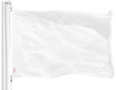 Solid White Color DIY Flag  3x5 feet  Printed 150D, Indoor/Outdoor,