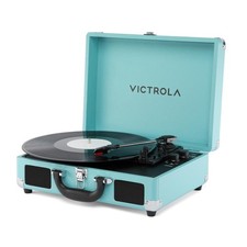Bluetooth Suitcase Record Player Turquoise Journey II Victrola VSC-600SB-TRQ