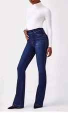 NWT Spanx Stretch Flare Jeans Womens Medium Regular Blue Midnight Shade 20327R