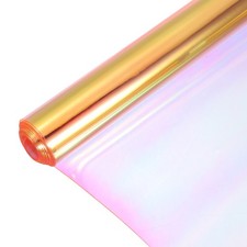 Holographic Clear Vinyl Film Holographic PVC Fabric 12"x48",Laser Pink