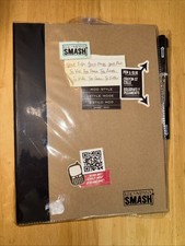 K C. Smash Book Junk Journal Scrapbook Black Brown With Pen Junk Journaling