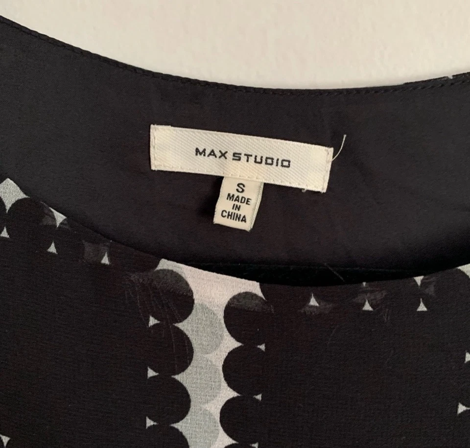 Vestido Max Studio Mujer S Sin Mangas Geométrico Cambio Oficina Carrera Clásico Foto 4 de 4