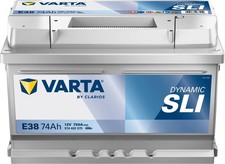 VARTA E38 Silver Dynamic 74Ah 750A Autobatterie 574 402 075 inkl. 7,50 € Pfand