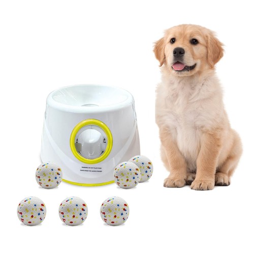 Automatic Ball Launcher for Dogs ，The Upgraded Ball Thrower Adjustable Distan...