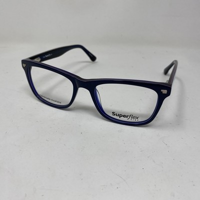 SUPERFLEX Kids Eyewear SFK-205 S301 48-17-135 Navy Blue Flex Hinge Eyeglass YE45