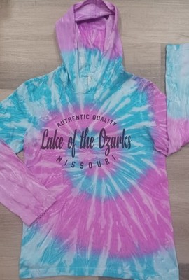 Comfort Colors Psychedelic Tie Dye T-Shirt Sz S Multicolor Graphic Lake Ozarks